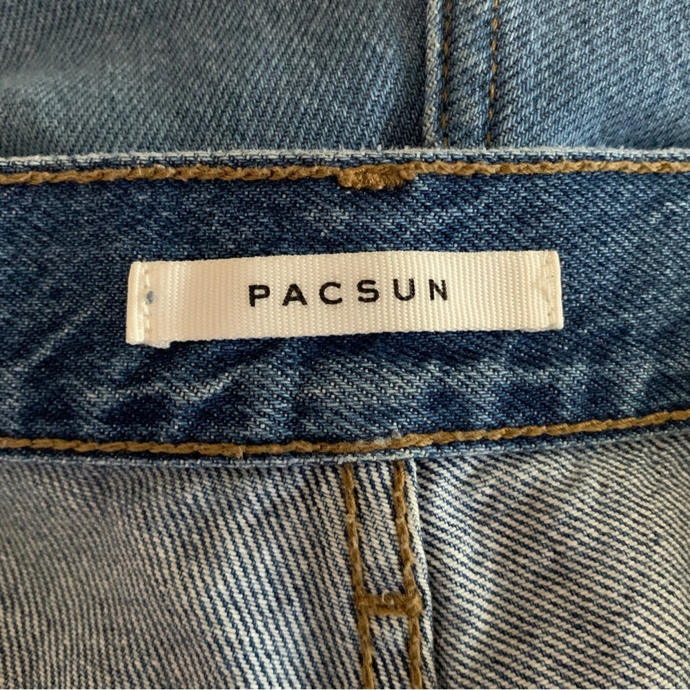 Pacsun High Rise Straight Patchwork Multi-Wash De… - image 2